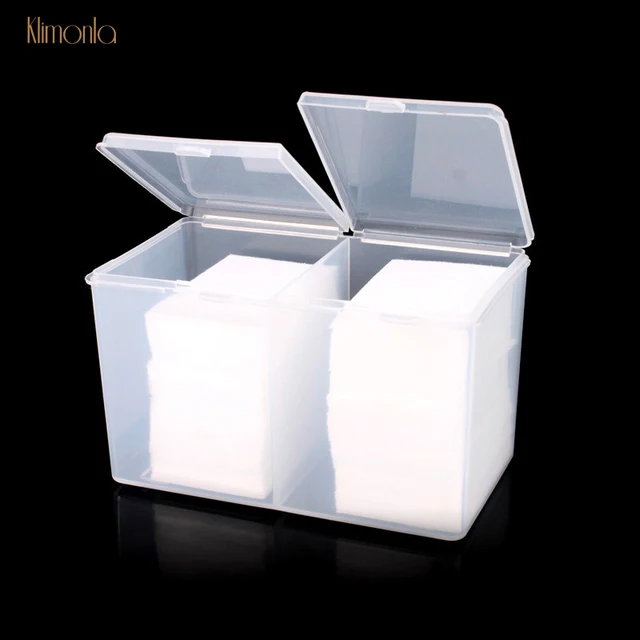 Special Offers 4 Colors Plastic Nail Towel Storage Box 2 Grits Cotton Pad Swab Nail Art Containers Desk Organizer Nail Art Tools For Makeup