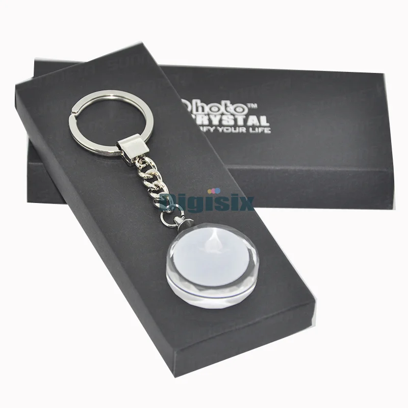 

Sublimation Keychain Metal Key Chains transfer supplies wholesale DIY lace circular locking BSK-01