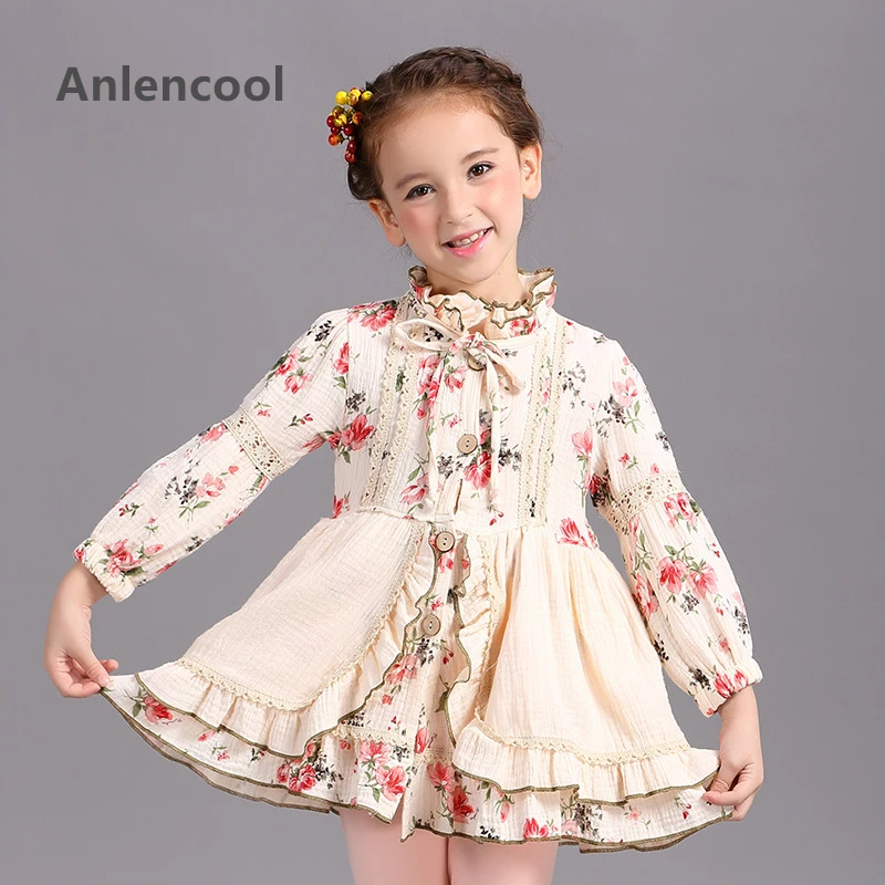 

Anlencool Girls dress and children's wear brand new long sleeved cotton princess girl clothes High quality children's clothing