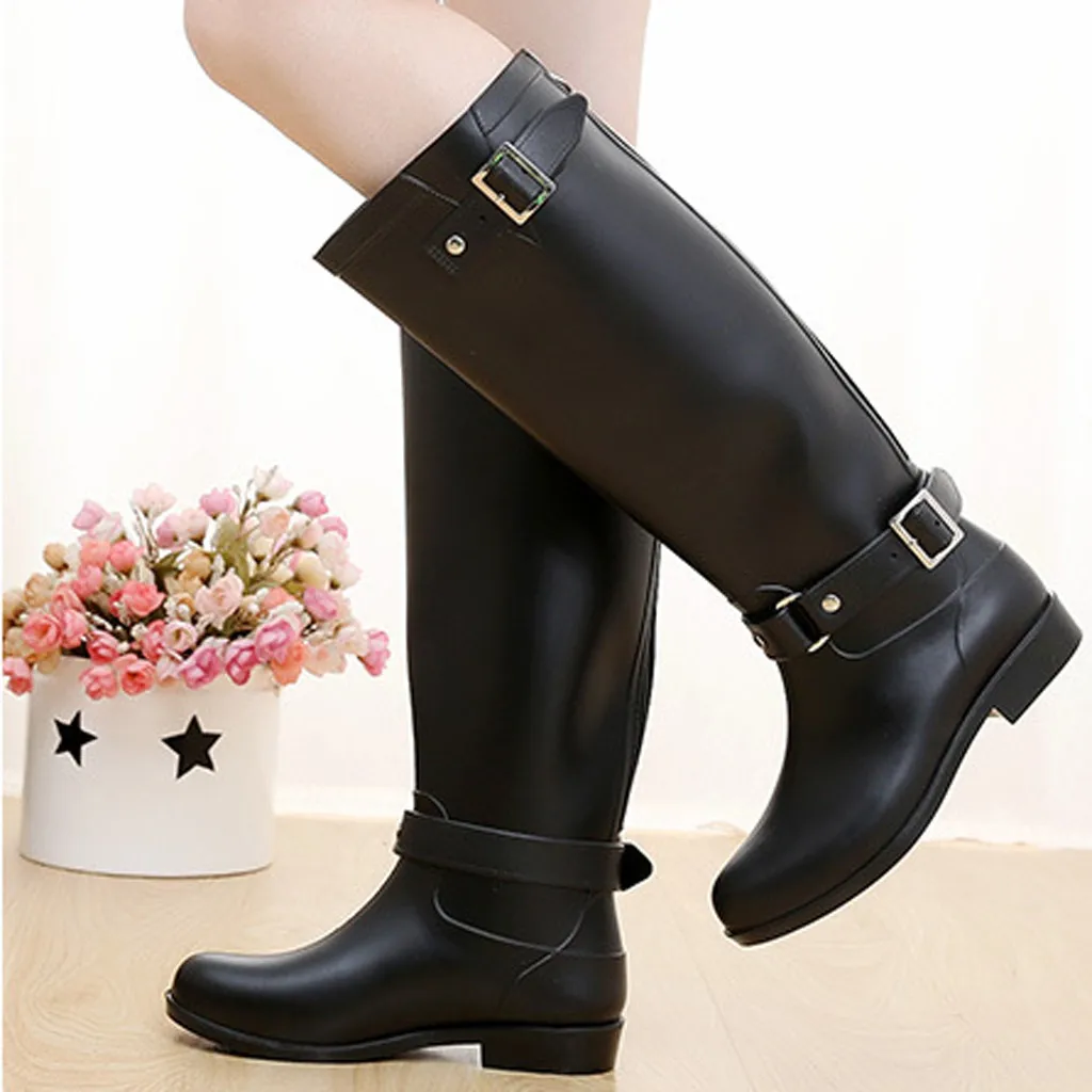 SAGACE/новые женские Модные непромокаемые сапоги женские водонепроницаемые сапоги Нескользящая длинная водонепроницаемая обувь корейские модели, сапоги для взрослых