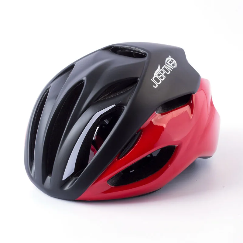 black red JOSPOWER, велосипедный шлем, ультралегкий, цельный, литой, MTB, велосипедный, велосипедный, на открытом воздухе, спортивный, защитный шлем, capacete da bicicleta, 54-62 см - Цвет: black red