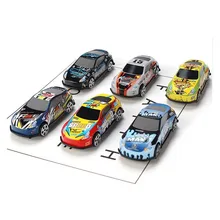 Juego de 6 Uds de coches de carreras de juguete de aleación de hierro modelo Taxi inercia deslizable coche Mini regalo pequeño juguetes para niños