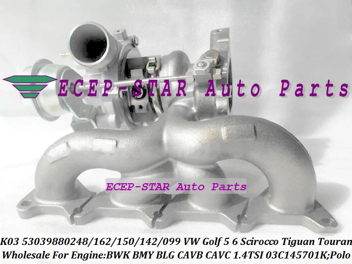 With K03 53039880248 53039880162 Turbocharger turbo For VW Golf Golf Polo Scirocco Tiguan Touran 1.4L TSI BWK BLG CAVB 170HP  (3)