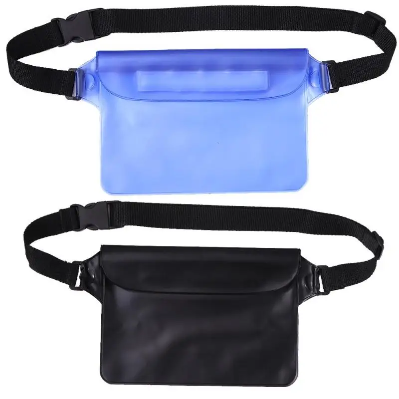 Спортивная сумка, поясная сумка, спасательный жилет, поясная сумка для дайвинга, подводная герметизация, карман для мобильного телефона - Цвет: blue and black