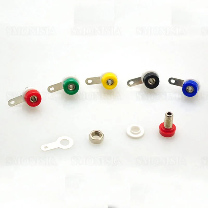 

1000 Pcs 5 Color Copper 2mm Banana Socket Jack for 2mm Banana Plug Test