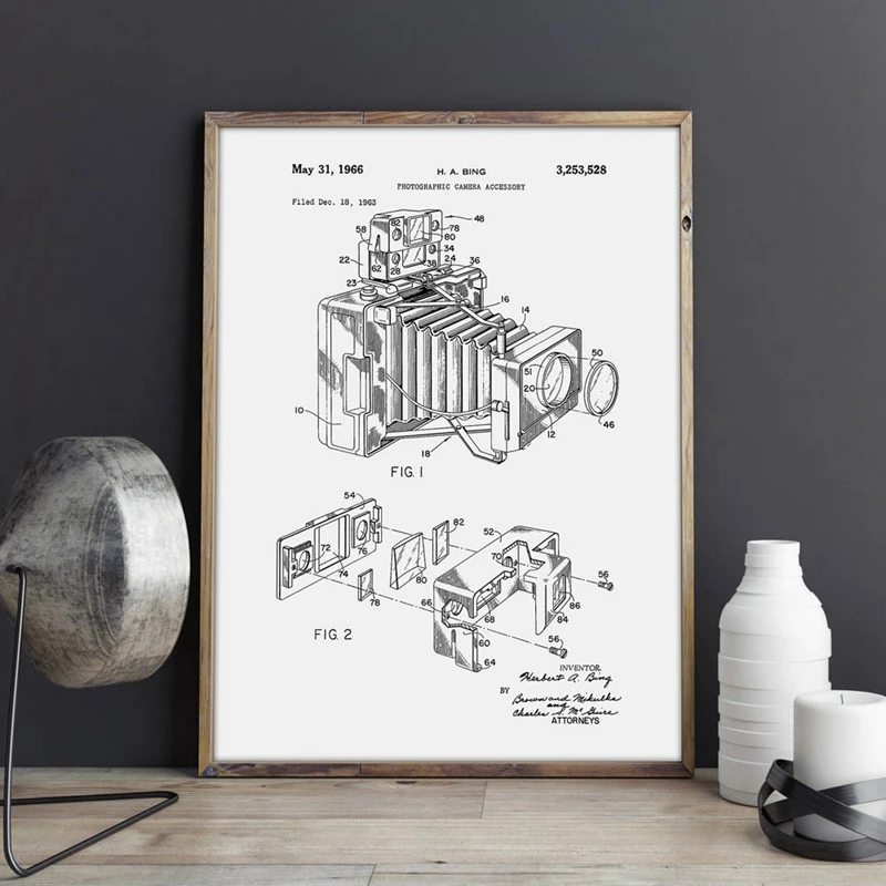 1966 Camera Accessory Poster Photography Decoration
