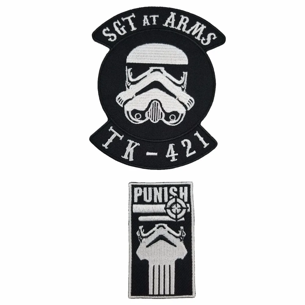 Sons of Anakin Noth Embroidery Biker Vest Rider Iron On Back of Jacket Patch Black twill fabric Free Shipping DIY Eco-Friendly1 (5)