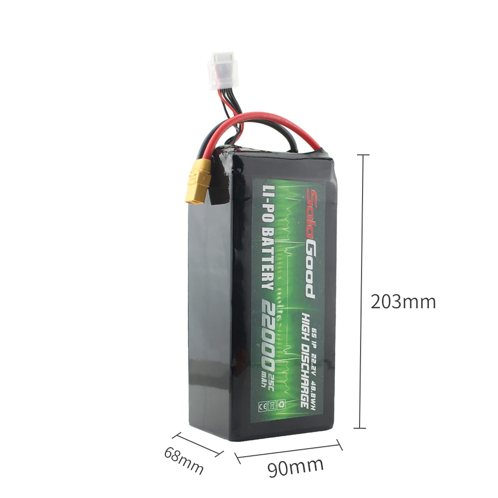 SoloGood 22000 16000 12000 MAH 22,2 V 6S литиевые батареи для авиационной модели большой емкости для защиты растений БПЛА