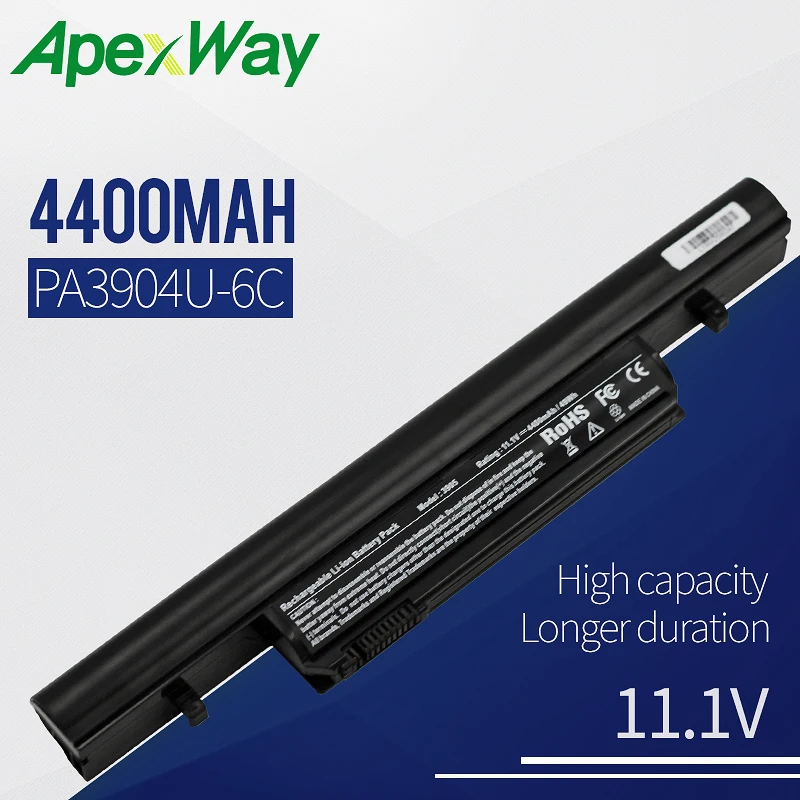 

Apexway Laptop Battery 3ICR19/65-2 PA3904U-1BRS For Toshiba DYNABOOK R751 R752 Satellite Pro/ TECRA R850 SERIES TECRA R950 SERIE