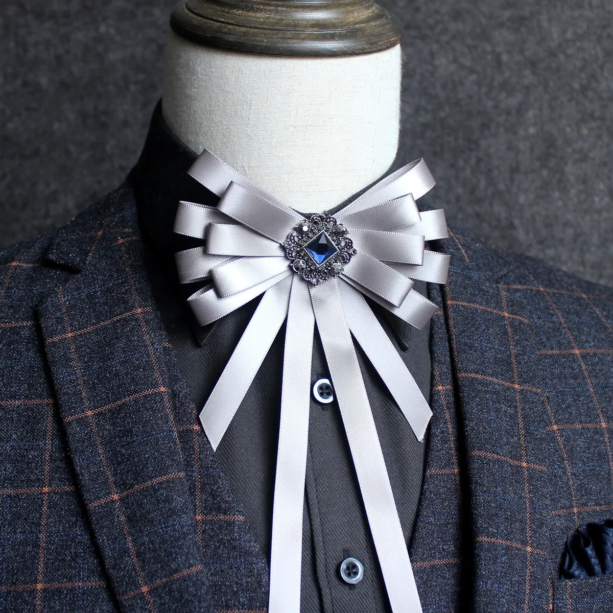 I-Remiel корейский Ретро многослойный галстук-бабочка для мужской школьной формы Воротник булавка модный галстук-бабочка женская одежда аксессуары