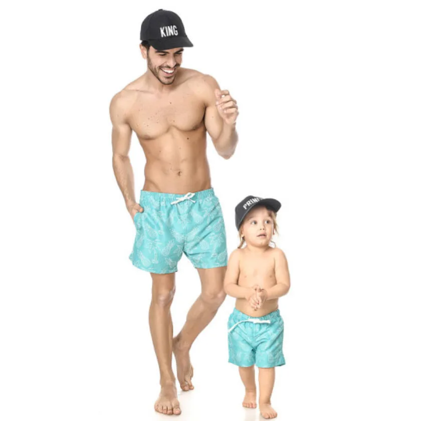 Летние шорты для мальчиков; семейная одежда; купальный костюм для папы и сына; одинаковые комплекты для семьи; пляжные детские шорты; штаны для мальчиков