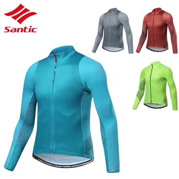 

Santic 4 Colors Autumn Men Long Sleeve Cycling Jacket Ciclismo Mountain Bike Clothing Downhill Breathable Road Bike Jacket