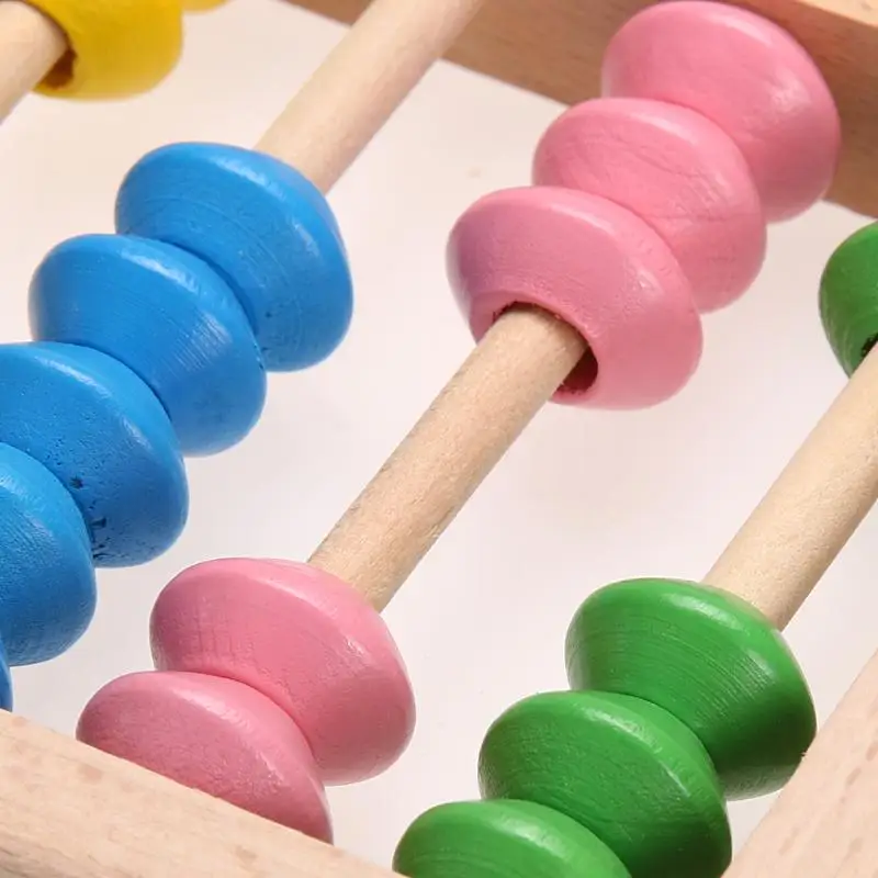 Монтессори Деревянные Бусины Abacus для детей Счетный номер раннего обучения инструменты развивающие математические игрушки для детей Рождественский подарок