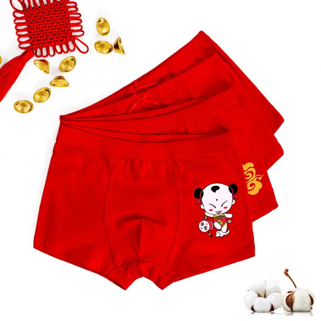 2018 Kids Red Briefs Boys Red Underwear Underpants Toddler Baby New