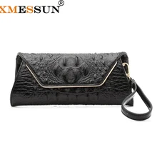 XMESSUN из натуральной кожи крокодила клатч модные Ежедневные клатчи Для женщин клатч кожаный женский муфты сумочка DropShipping F201