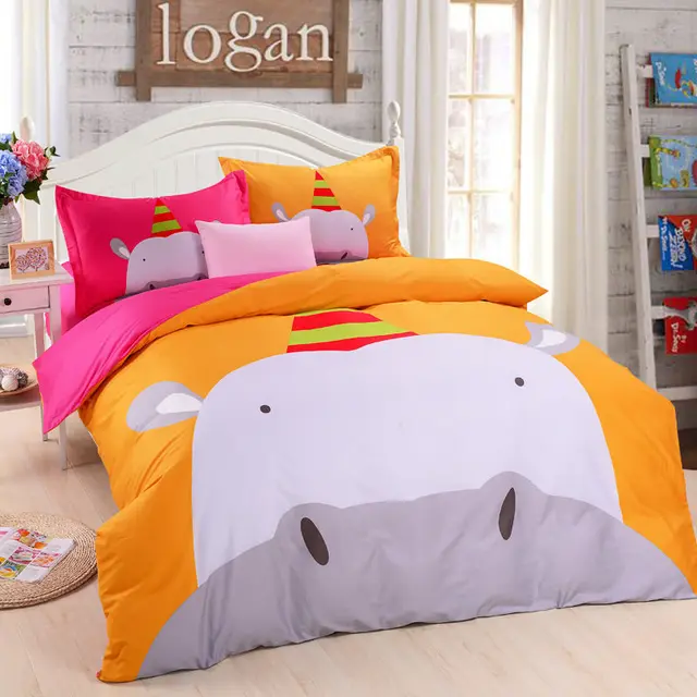 hippo bedding set