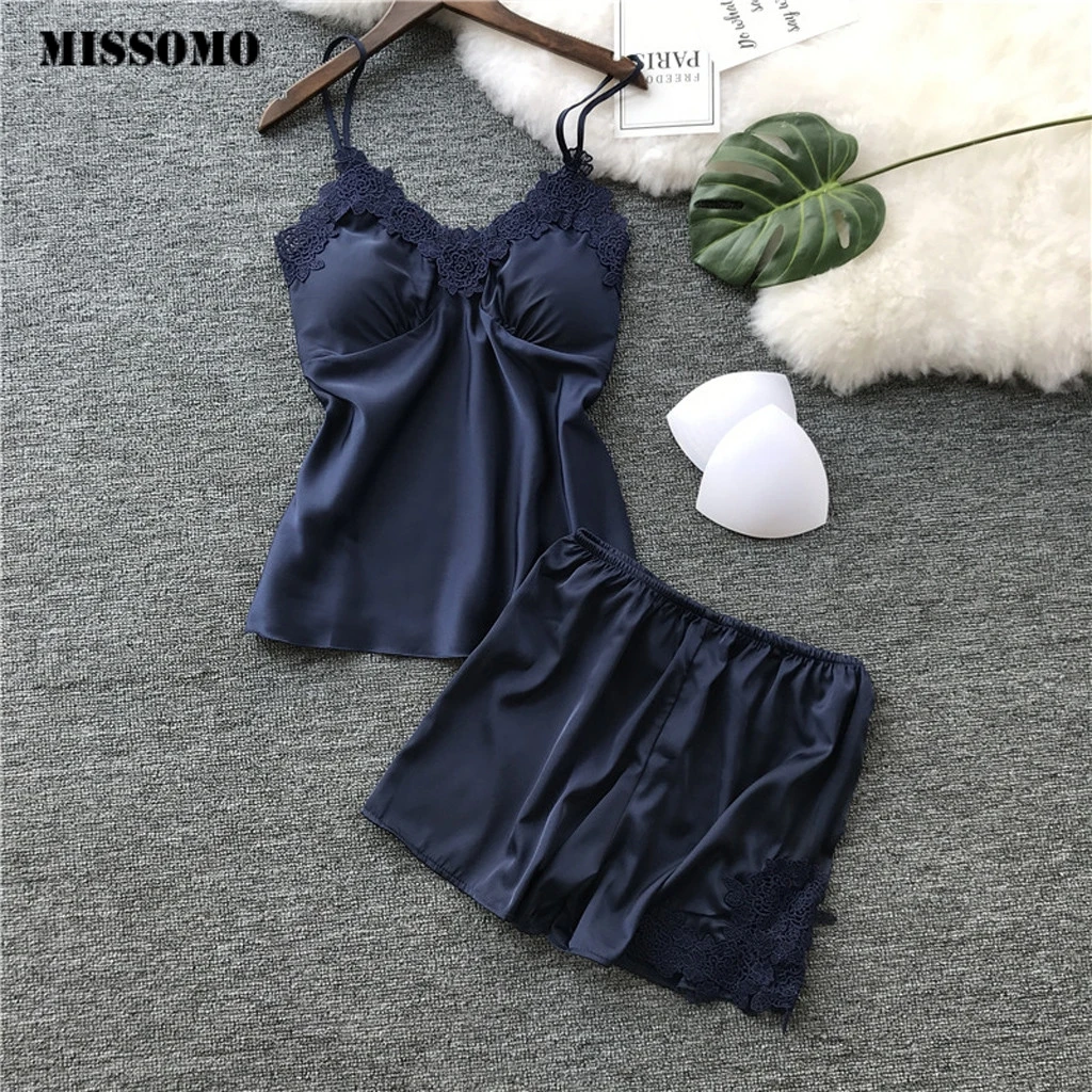 

Clothes women pijama ladies pajamas Sexy Satin Sling Sleepwear Lingerie Lace nightdress Underwear Set pyjama sexy