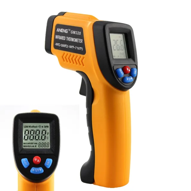 ANENG GM320 Fahrenheit Digital infrared Thermometer Pyrometer laser