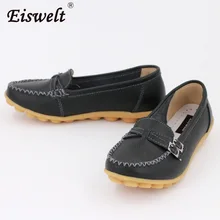 EISWELT/Горячая распродажа женской обуви туфли мокасины Для женщин s обувь ручной работы женские лоферы Для женщин летние туфли на плоской подошве# XH025
