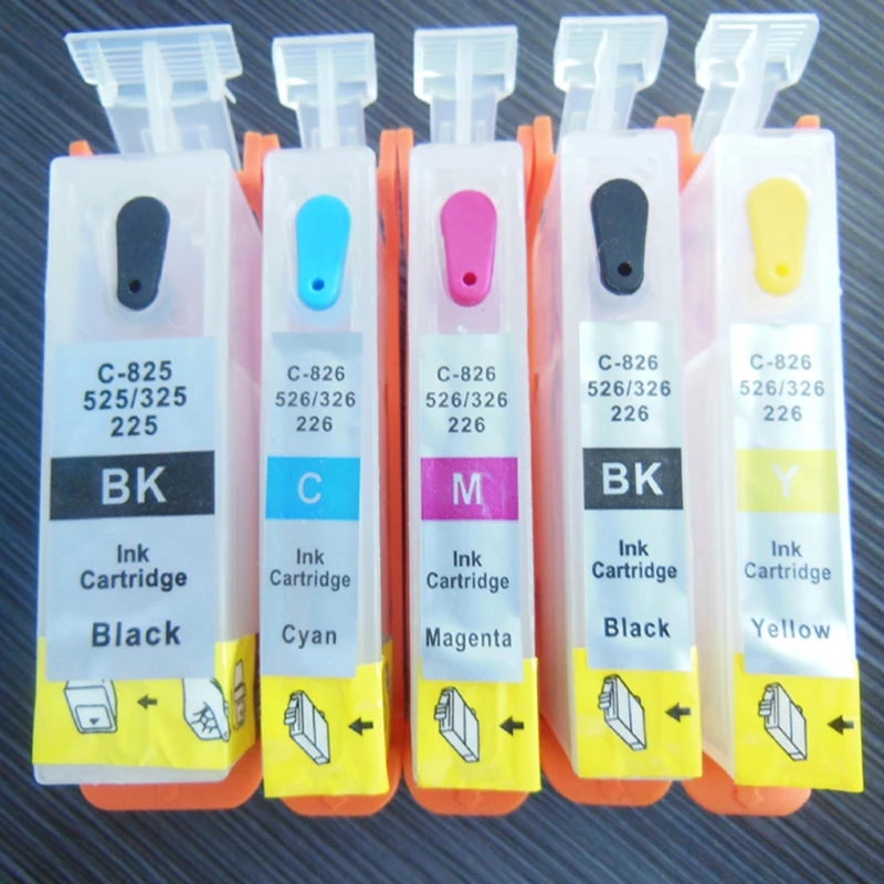 

PGI-525 CLI-526 Refillable Ink Cartridge for Canon PGI525 PIXMA IP4850 IP4950 IX6550 MG5150 MG5250 MG5350 MX715 MX885 MX895