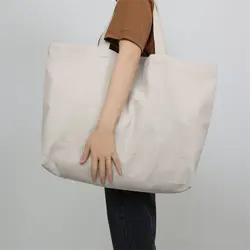 Настроить Logo Tote многоразовые хлопка Для женщин хозяйственная сумка хранения хлопчатобумажная ткань, одежда Пляжная сумка с лямкой