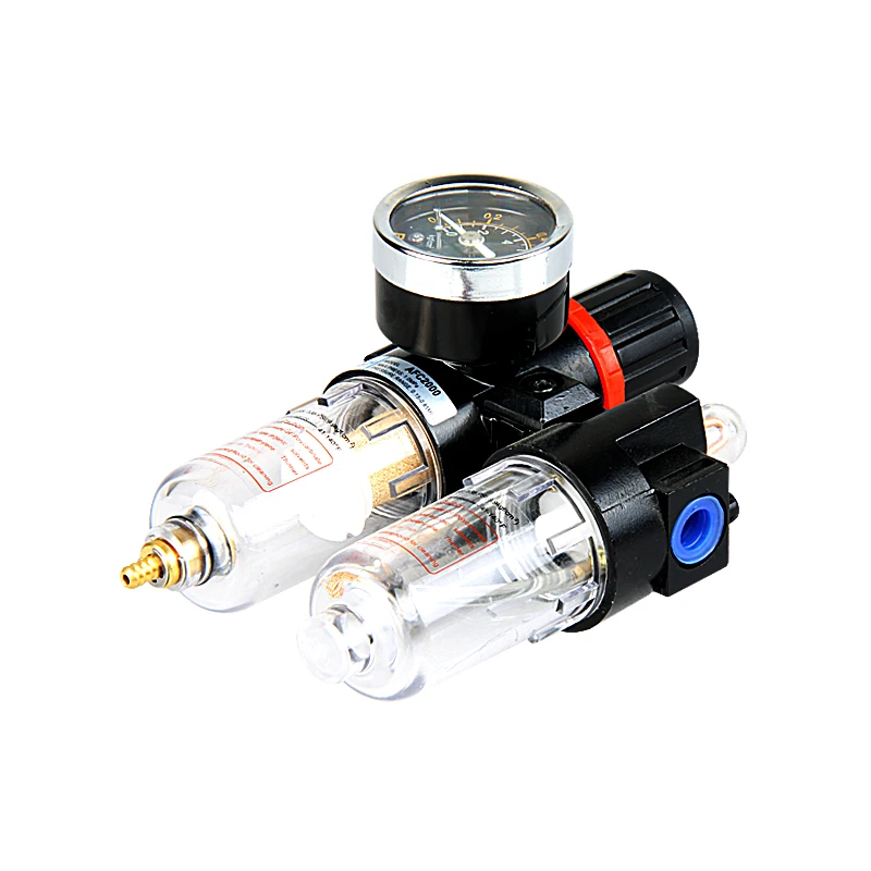Free Shipping Air Compres AFC2000 G1/4" Filter Regulator Combination Lubricator FRL Two Union Treatment oil water separation |