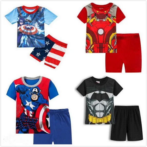 

Summer Kids Pajamas Baby Boys Gilrs Clothing 2018 top quality Costume Short Sleeve Pijamas children Homewear Sleepwear Sets D30