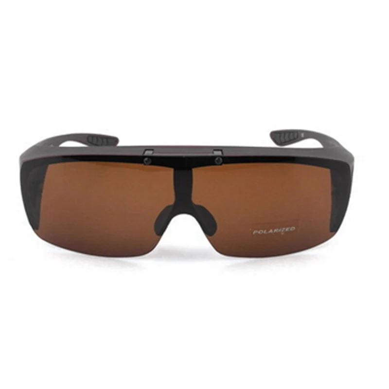 Stgrt Filp Up Polarized Fashion Plastic Frame Fit Over Men Sunglasses With Lens Folding Wear On Regular Prescription Glasses