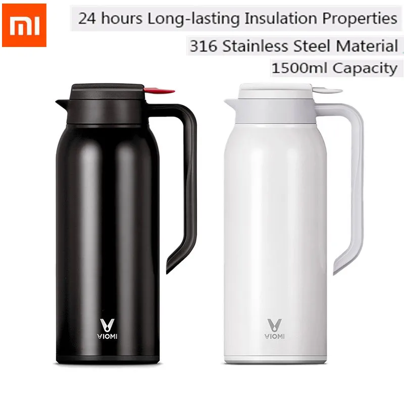 

Original Xiaomi Mijia VIOMI Thermo Mug 1.5L Stainless Steel Vacuum Bottle Cup 24 Hours Thermos Thermo Kettle xiaomi smart home