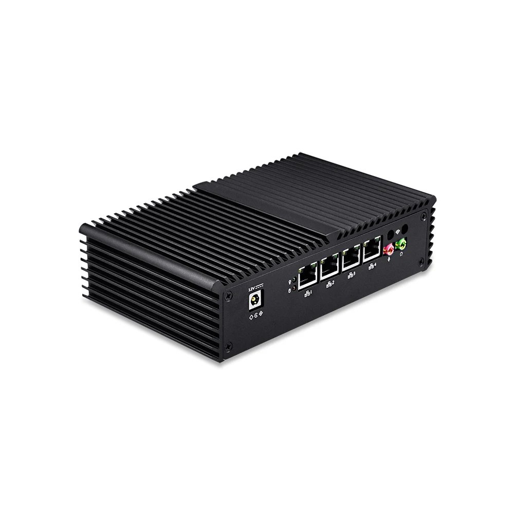 QOTOM Мини ПК безвентиляторный X86 linux Core i3 4005U промышленный мини маршрутизатор 4