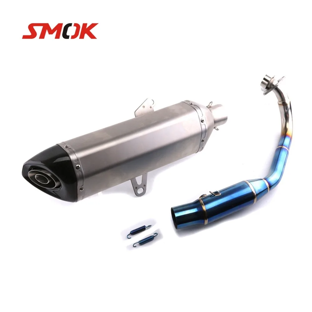 SMOK мотоцикл из нержавеющей стали углеродное волокно Глушитель выхлопная труба