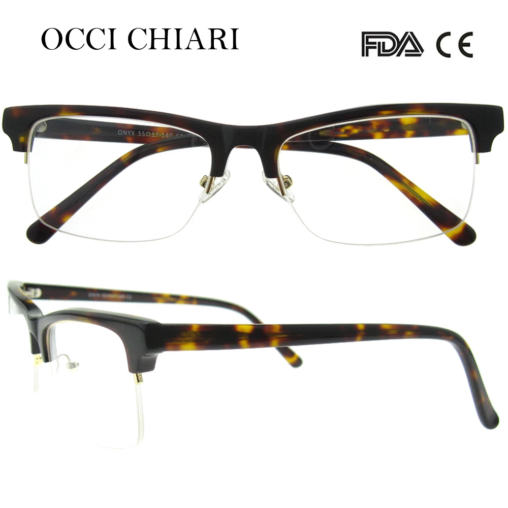 OCCI CHIARI металлические мужские очки Gafas по рецепту толстые для глаз оптические