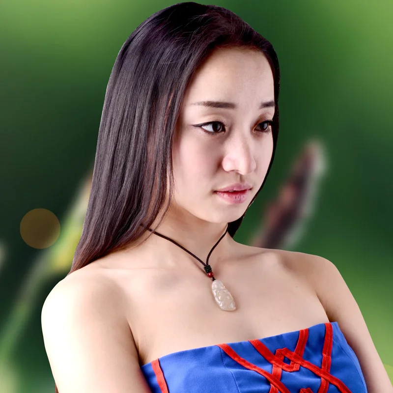 Агат Кулон резной Смеющийся Будда Амулет на удачу кулон бусины ожерелье Модные