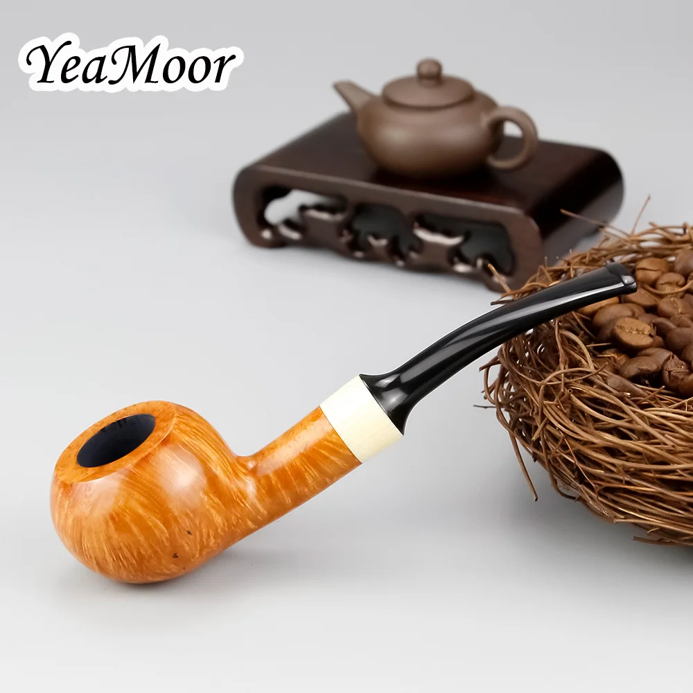 Круглая табачная чаша Briar Труба 9 мм фильтр курительная трубка набор 20 фильтр 50 Очиститель белая вставка Briar деревянная труба