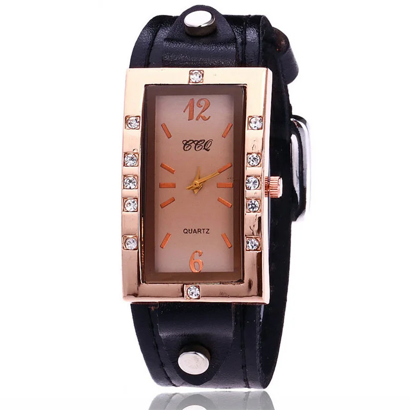 Женские часы-браслет в стиле ретро, роскошные кожаные часы со стразами, ЖЕНСКИЕ НАРЯДНЫЕ Часы relogio feminino