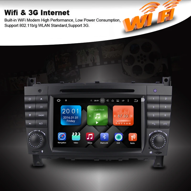 Perfect 4G RAM Android 9.0 Car DVD GPS for Mercedes/Benz C Class W203 2004-2007 c200 C230 C240 C320 C350 CLK W209 car radio navigator 11