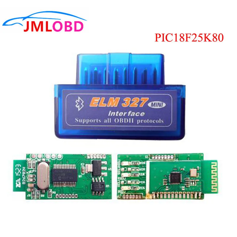 

Best Hardware V1.5 Chip PIC18F25K80 ELM327 Bluetooth V1.5 Car Code Reader Super MINI ELM 327 Works ON Android Symbian FW V1.5