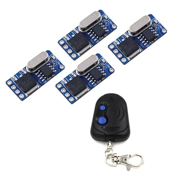 

DC3.5v~12v Micro Wireless Remote Switch Teleswitch Wireless Remote Controller 4 Receiver & Transmitter 315Mhz/433Mhz