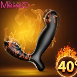 Meselo Женская Мужская простата массажер 10 Частота нагрева дистанционное управление черный водонепроницаемый мастурбация игрушки для