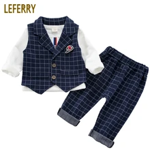 Baby Boy Suit Set 3PCS Kids Clothes Boys Baby Clothing Sets Vest Shirt Pants Toddler Boys Clothes Set Wedding Outfits Birthday цена Baby Boy Suit Set 3PCS Kids Clothes Boys Baby Clothing Sets Vest Shirt Pants Toddler Boys Clothes Set Wedding Outfits Birthday цены онлайн