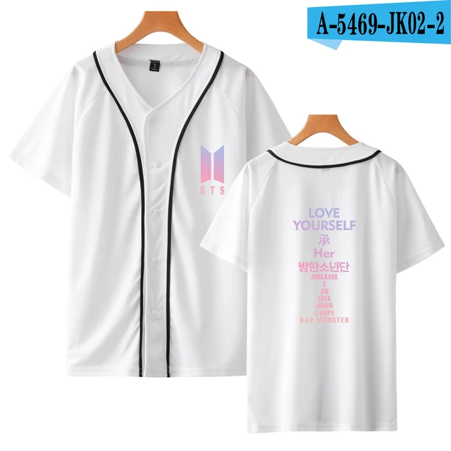 Harajuku Fashion Hot Love Yourself Kpop Clothes Baseball Jersey Men