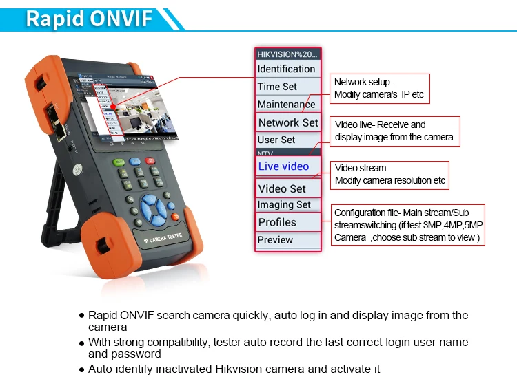 IPC3500 плюс CCTV тестер 3," сенсорный экран IP тестер аналоговых камер монитор ONVI wifi CVI TVI AHD Дополнительная камера тестер