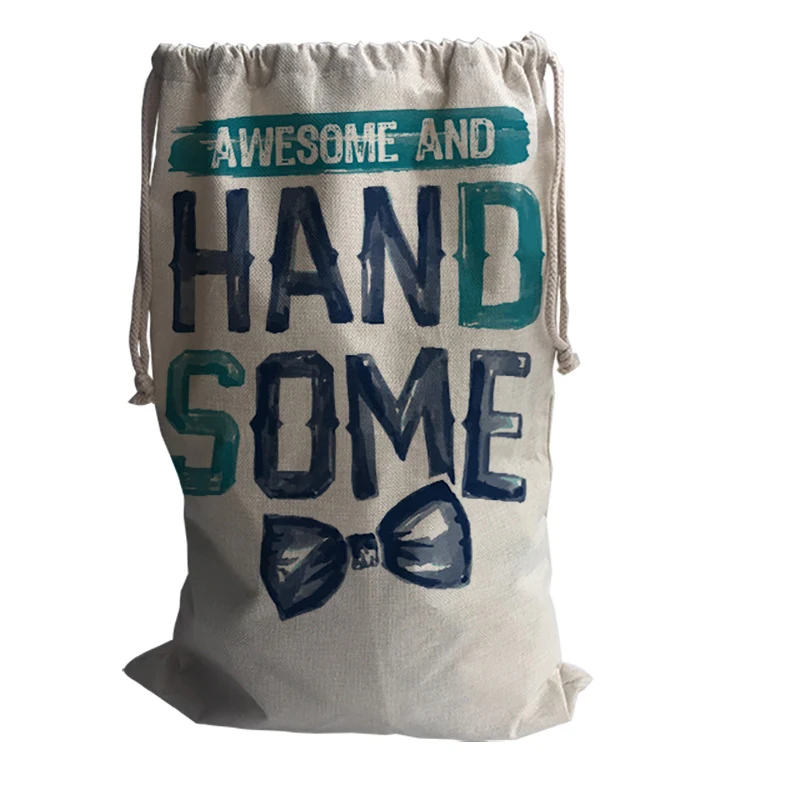 Portable Baby Toys Storage Canvas Bags hand some Pattern Laundry Bag