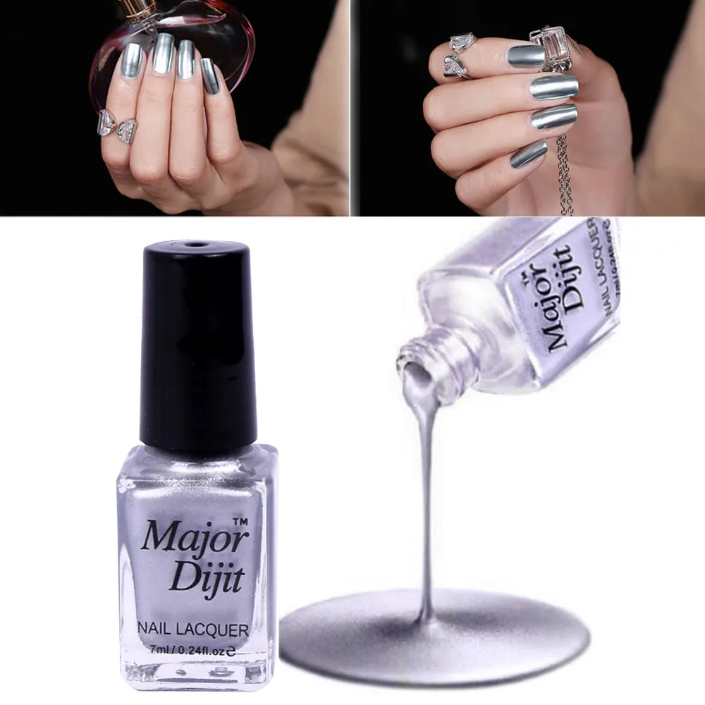 眩しい女の子収納ミラーマニキュアメッキ銀ペースト金属色ステンレス鋼ミラーシルバーネイルアート Nail Polish Mirror Silver Nail Polishsilver Nail Polish Aliexpress