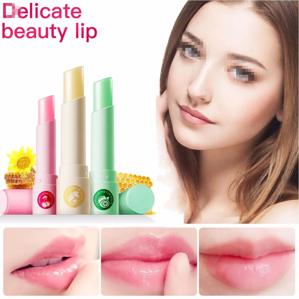 3 Colors Natural Plant Lip Balm Beauty Makeup Exfoliating Lip Balm For Lip Care Moisturizing