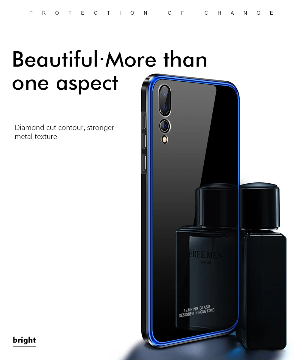 Ascromy For Huawei P20 Pro Case Metal Bumper Tempered Glass Back Cover For Huawei P 20 P20pro Funda Shockproof Coque Accessories (6)