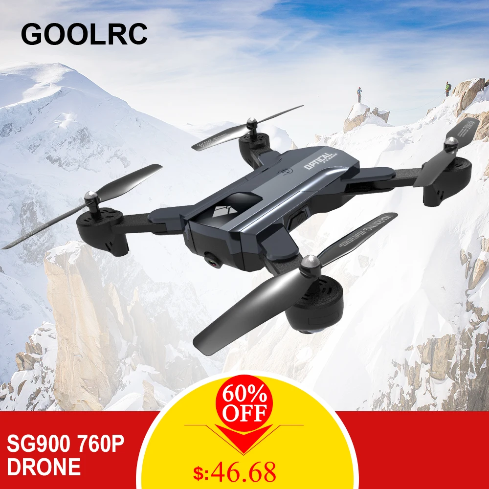 

SG900 RC Drone with Camera 720P Wifi FPV RC Quadcopter Optical Flow Gesture Shot Follow Me Fly 22mins Altitude Hold E58 F196 X12