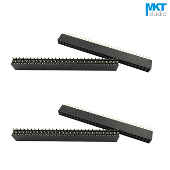 

100Pcs 2.54mm Pitch Double Row Straight Pins 8.5mm Female PTH Pin Header For Arduino 2x16P 2x17P 2x18P 2x19P 2x20P