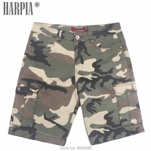 HARPIA мужские свободные повседневные шорты Карго камуфляжные Зеленые Короткие штаны камуфляжные военные Летние Стильные до колен шорты больших размеров мужские