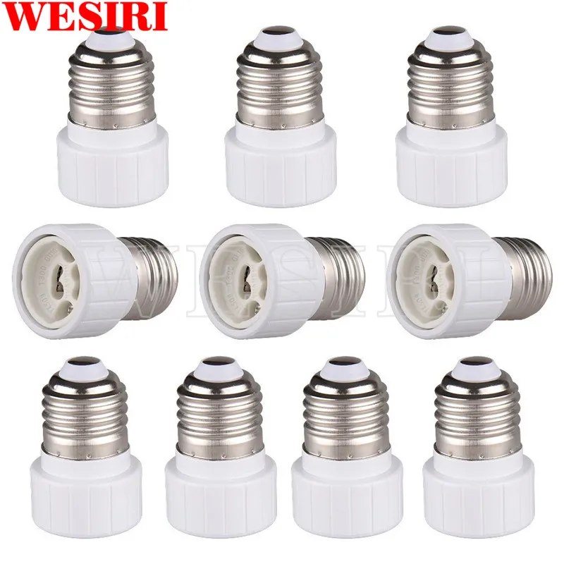 10pcs E27 To Gu10 Converter Led Light Lamp Bulb Adapter Adaptor Screw
